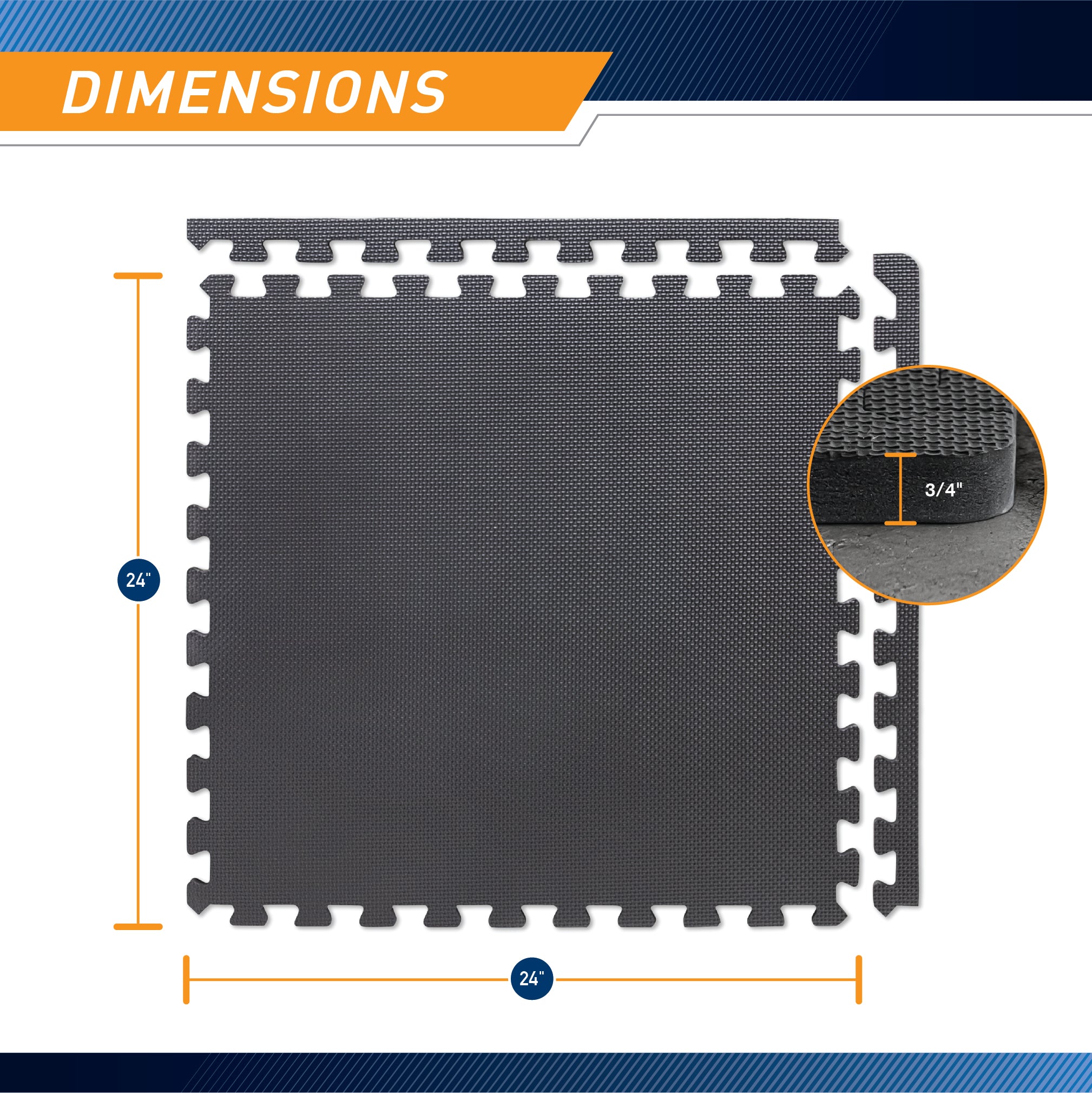 Marcy Classic Fitness Flooring Gym Mat | MAT-39