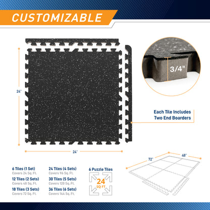 Marcy Dual Density Exercise Floor MAT (6 PCS) | MAT-46