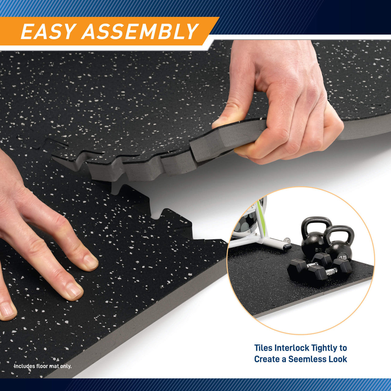 Marcy Dual Density Exercise Floor MAT (6 PCS) | MAT-46 (MAT-46)