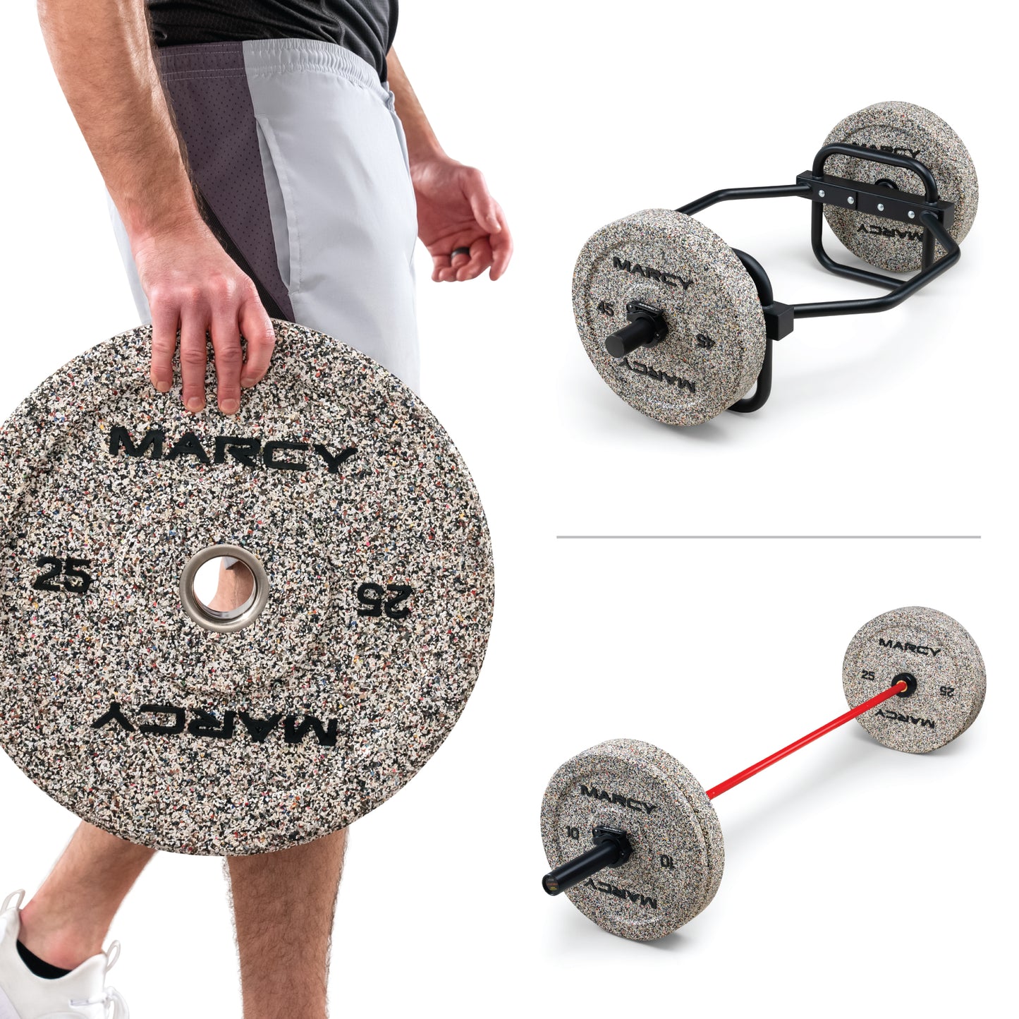 Marcy 45lb Olympic Rubber Bumper Plate | MCBP-045