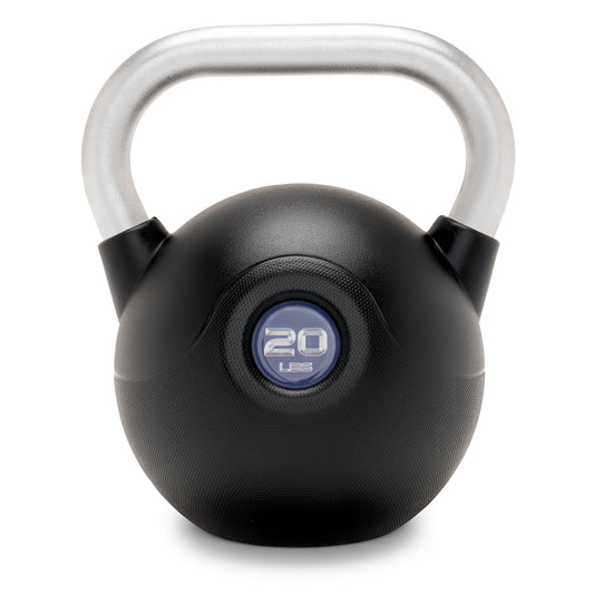 Marcy 20 lb. PU Kettlebell with Chrome Handle - Blue |  MCKB-020-BLUE