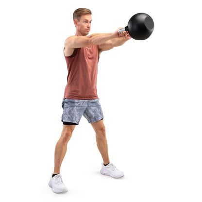 Marcy 25 lb. Poly Urethane Coated Kettlebell with Chrome Handle - Orange |  MCKB-025-ORANGE