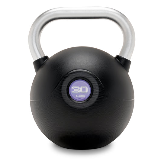 Marcy 30 lb. PU Kettlebell with Chrome Handle - Purple |  MCKB-030-PURPLE