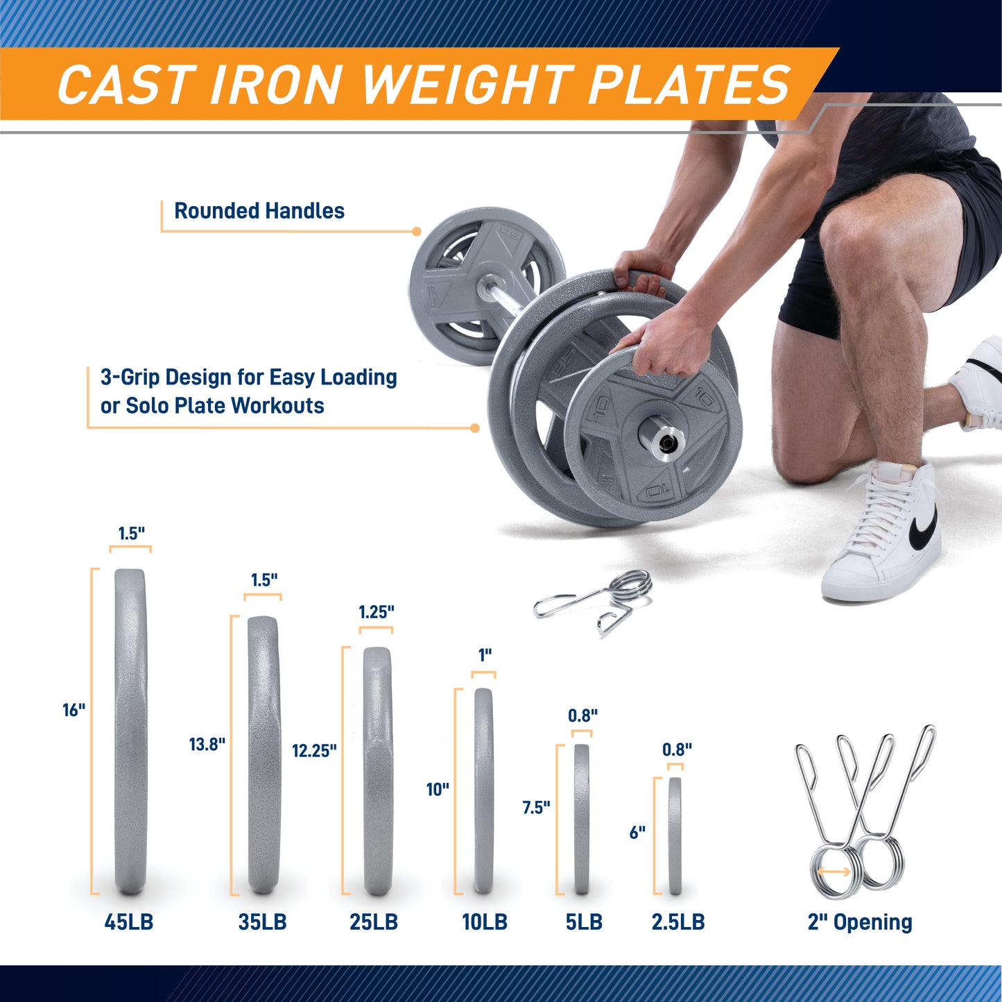 Marcy 300lb Olympic Cast Iron Weight Set | MCW-2269