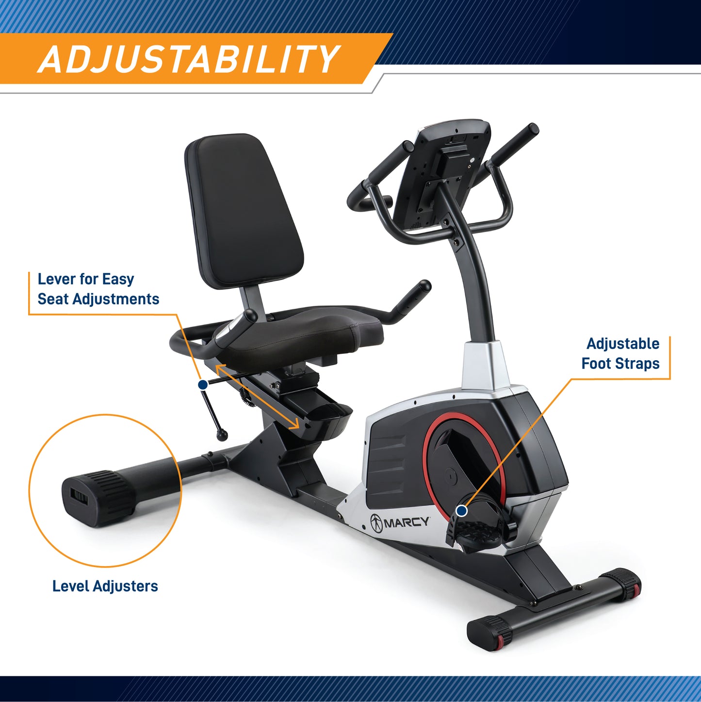 Marcy Regenerating Magnetic Recumbent Bike | ME-706