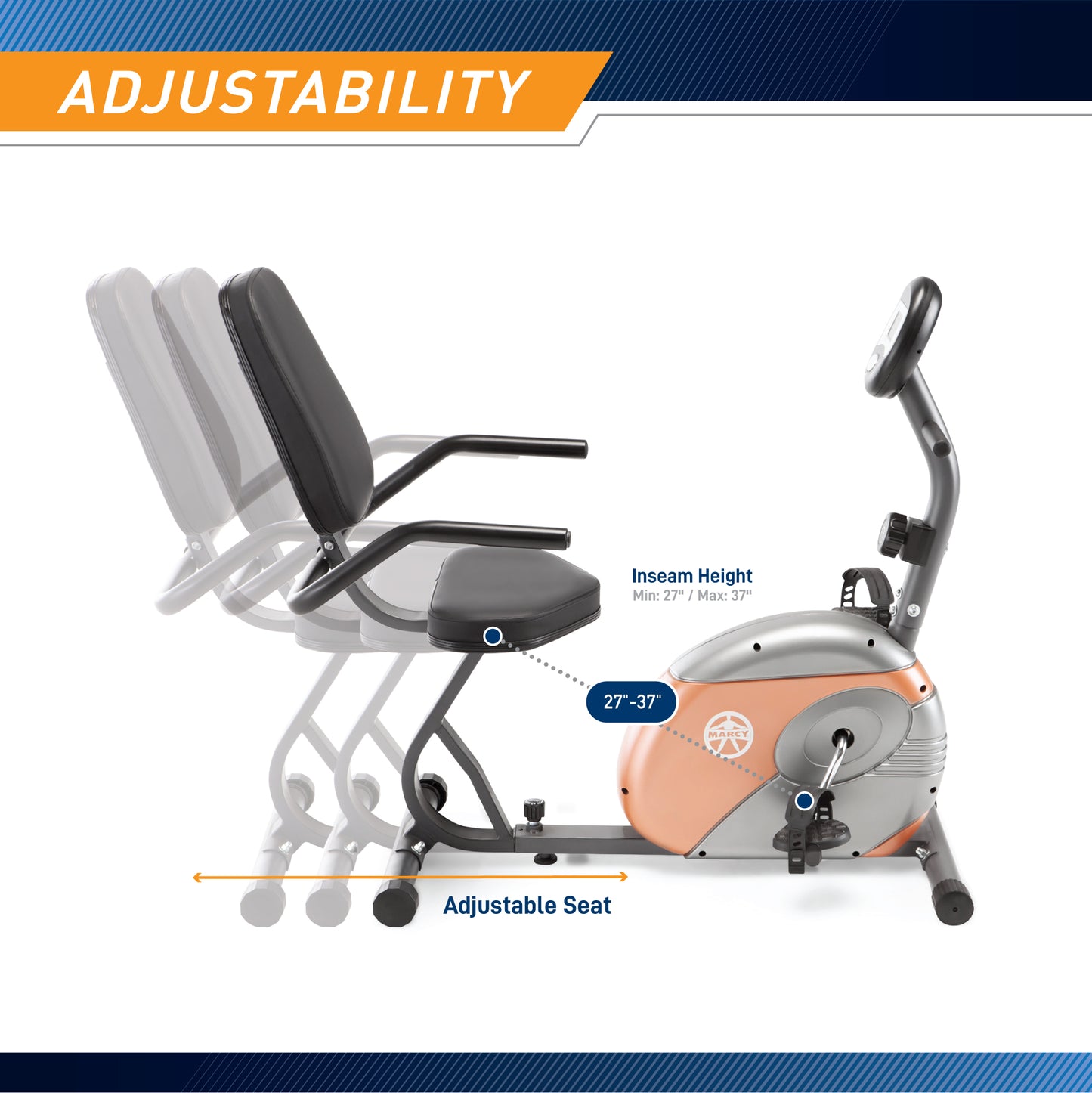 Marcy Recumbent Exercise Bike | ME-709