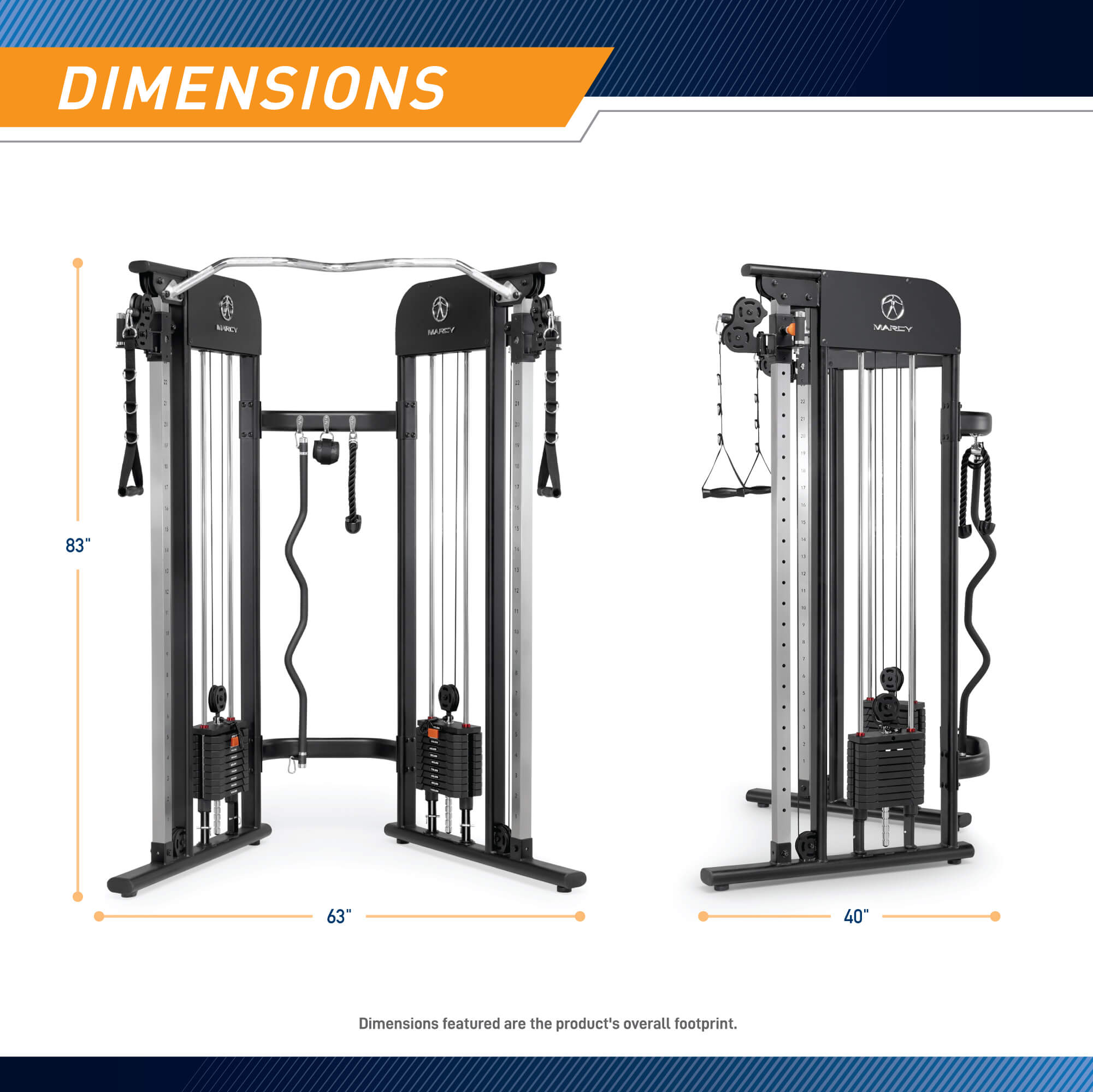 MARCY トレーニングマシン Marcy Multifunctional 150lb Weightlifting Home Gym with Leg Curl