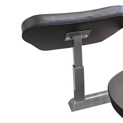 The Marcy Multi-position Foldable Olympic Weight Bench MWB-70205 has storage post to place your preacher curl pad when not in use
