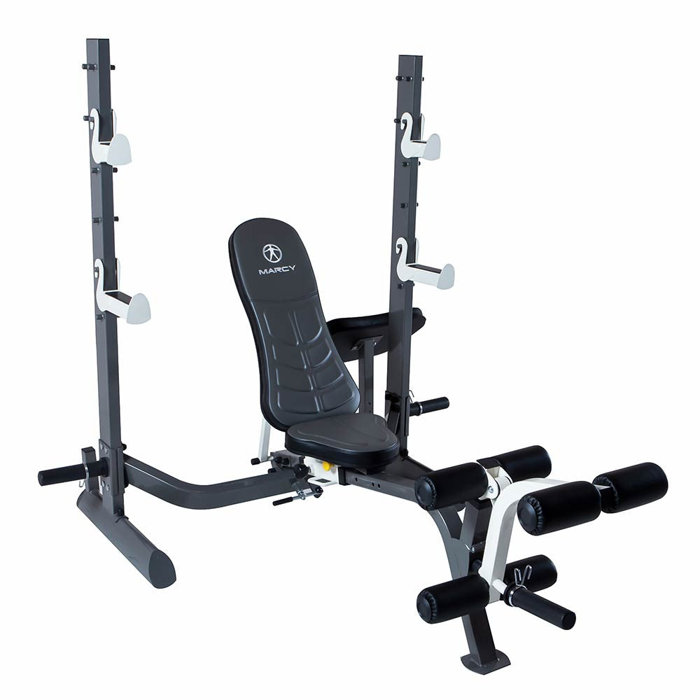 The Marcy Multi-position Foldable Olympic Weight Bench MWB-70205 by Marcy adds variety to your workout with incline, decline, flat and Military positions