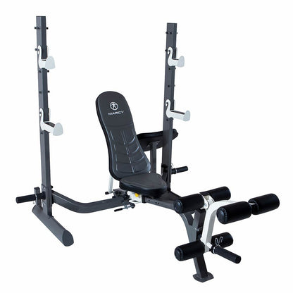 The Marcy Multi-position Foldable Olympic Weight Bench MWB-70205 by Marcy adds variety to your workout with incline, decline, flat and Military positions