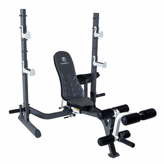 The Marcy Multi-position Foldable Olympic Weight Bench MWB-70205 by Marcy adds variety to your workout with incline, decline, flat and Military positions