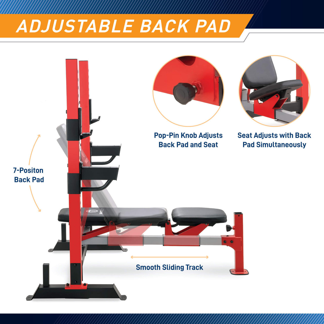 Marcy Olympic Bench | MWB-7096