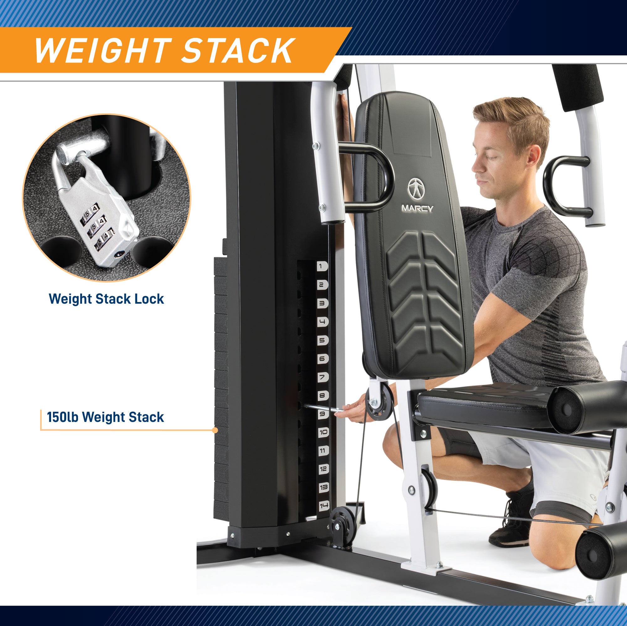 Marcy 150lb Stack Home Gym | MWM-8147
