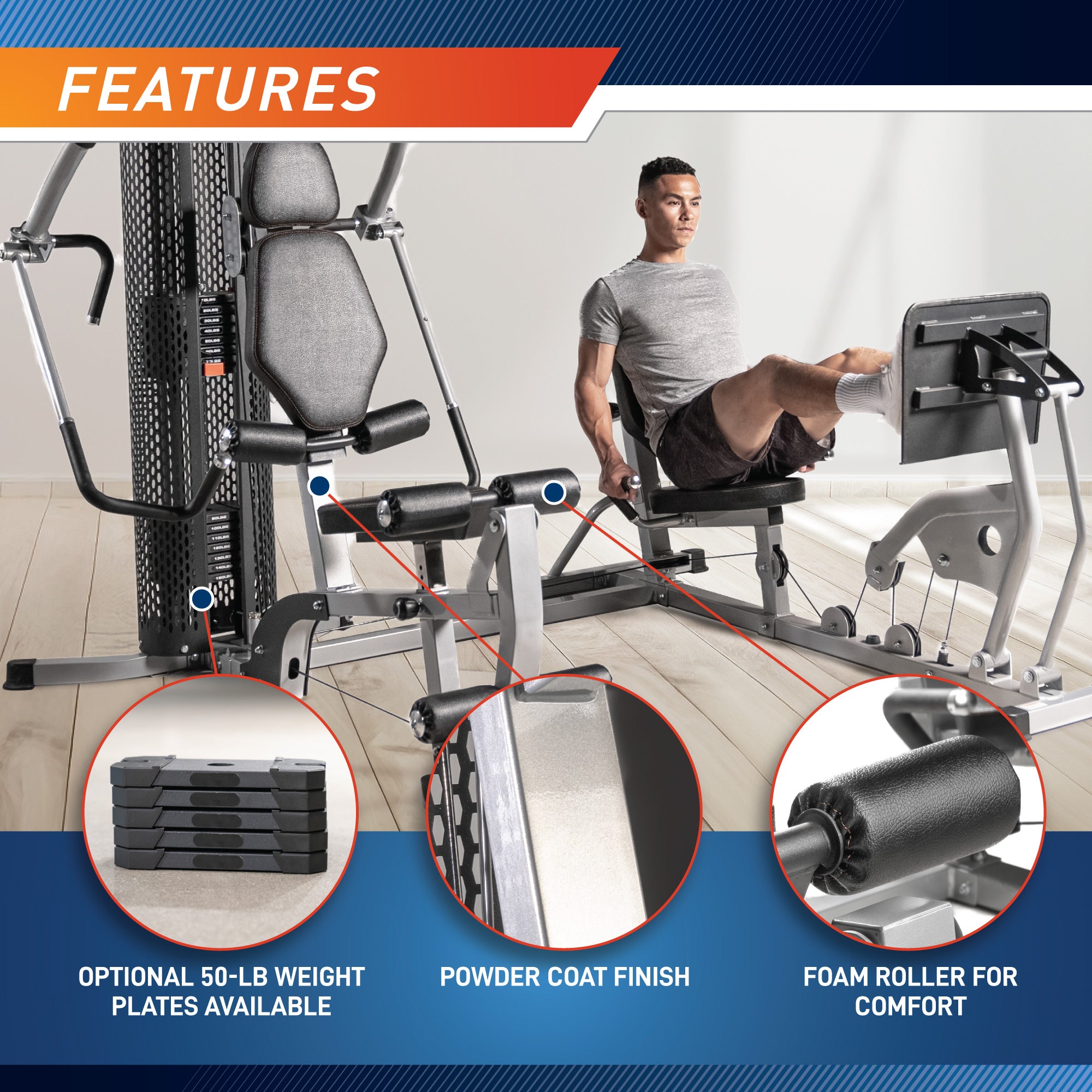 Marcy 150 LB. Home Gym with Row| MWM-8307