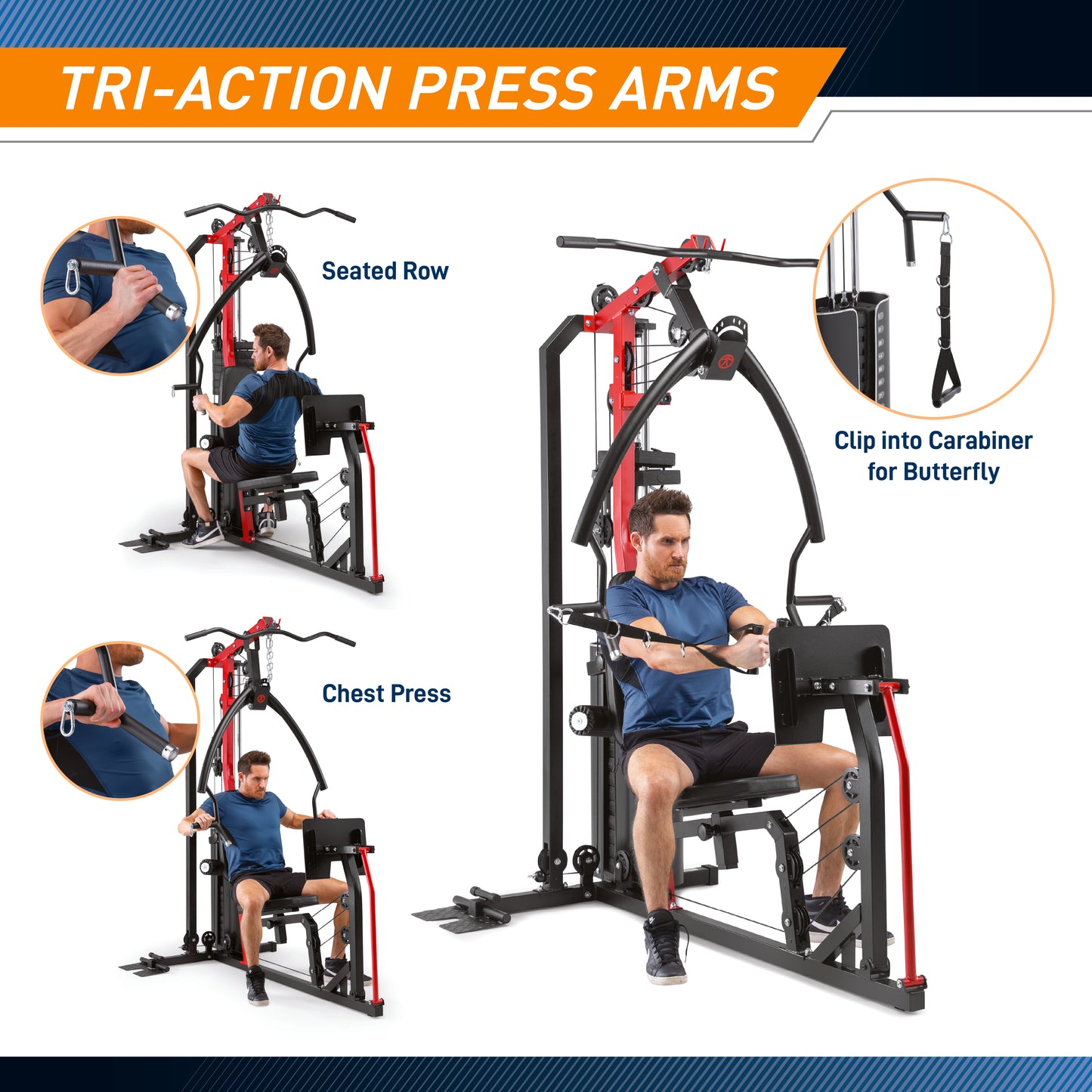 Marcy 150lb Home Gym with Integrated Leg Press | MWM-999