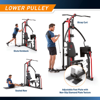 Marcy 150lb Home Gym with Integrated Leg Press | MWM-999