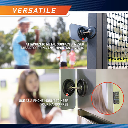 Magnetic Phone Mount with Dual Rotating Magnetic Heads  Marcy MAGMT-8277 - Infographic - Versatile
