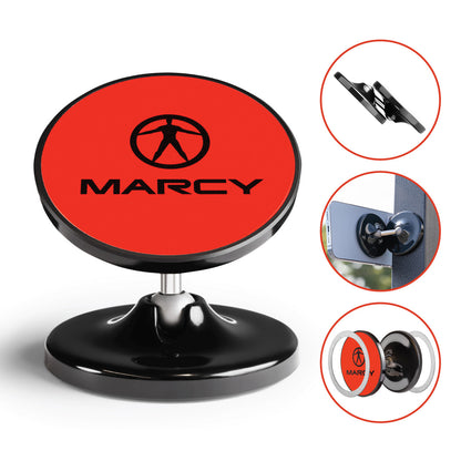 Magnetic Phone Mount with Dual Rotating Magnetic Heads  Marcy MAGMT-8277 - Shown Mounted on Different Surface Types