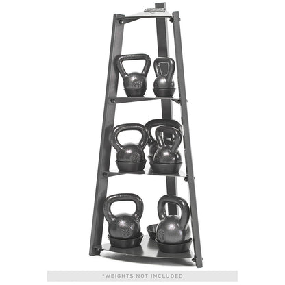 The Apex 3 Tier Kettlebell Rack VKBS-1N organizes your kettlebell set