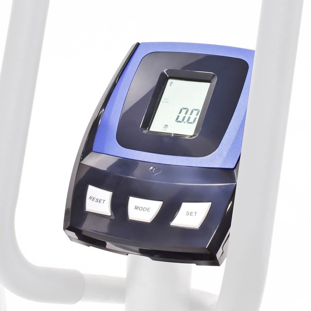 The Marcy Elliptical NS-1201E includes a large screen for tracking your progress