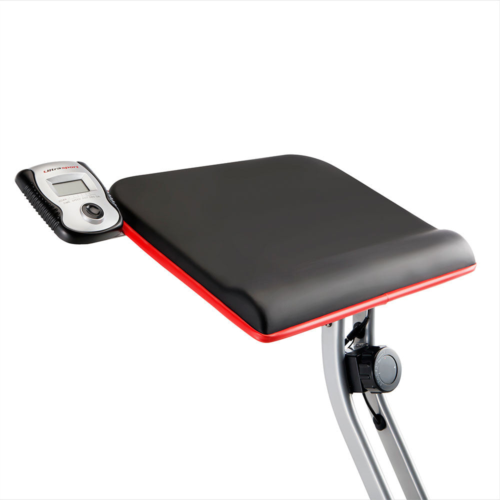 Marcy Foldable Exercise Bike with Built in Laptop Table and LCD Display - NS-755 - Laptop Table