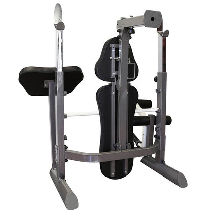 The Marcy Foldable Mid-Size Workout Bench MWB-50100 by Marcy folds for convenient storage
