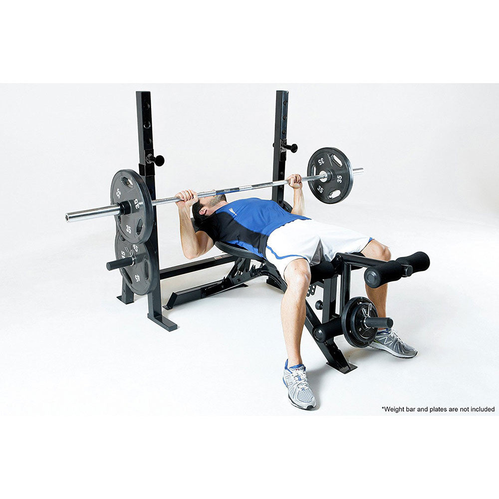 The Marcy Olympic Weight Bench PM-70210 in use - bench press