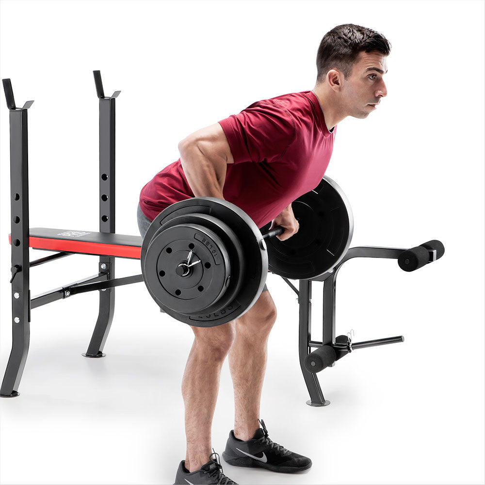 Marcy Pro Standard Weight Bench with 100lb Weight Set PM-2084 deadlifts