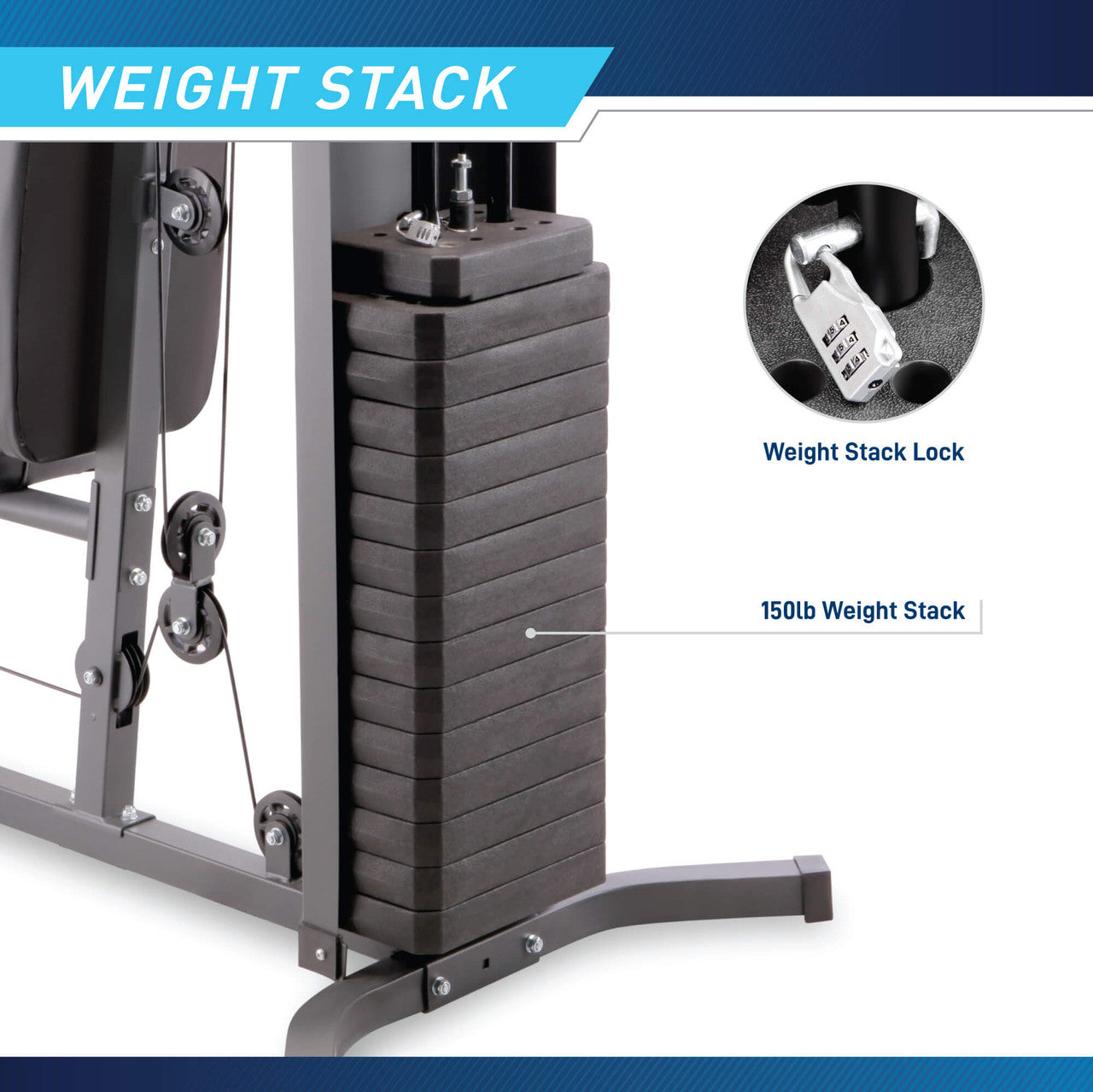 Get the - Marcy 150lb Stack Home Gym - MWM-4965SC - MarcyPro