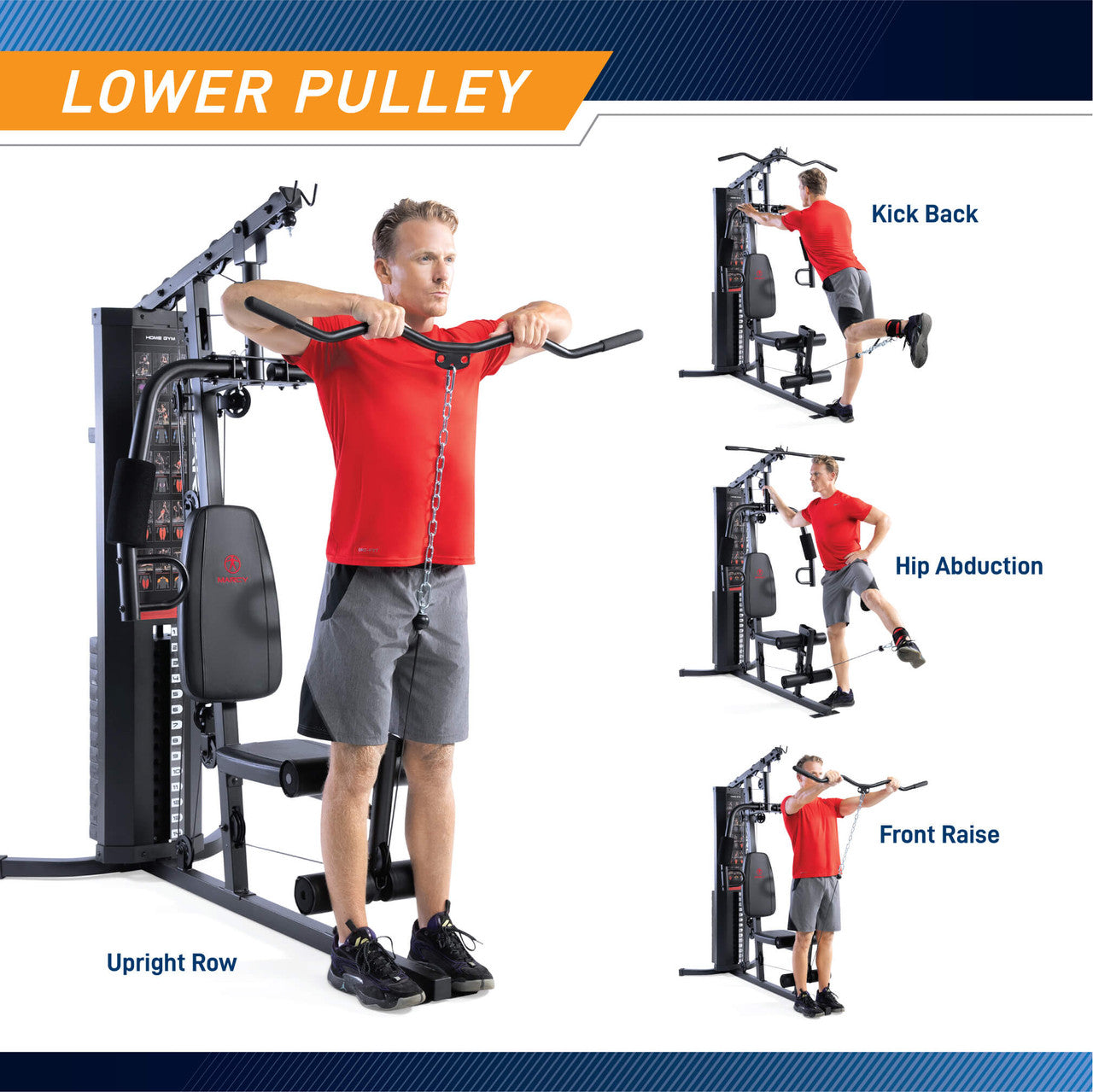 Marcy 150lb Stack Weight All-in-One Home Gym  MWM-8178 LOWER PULLEY