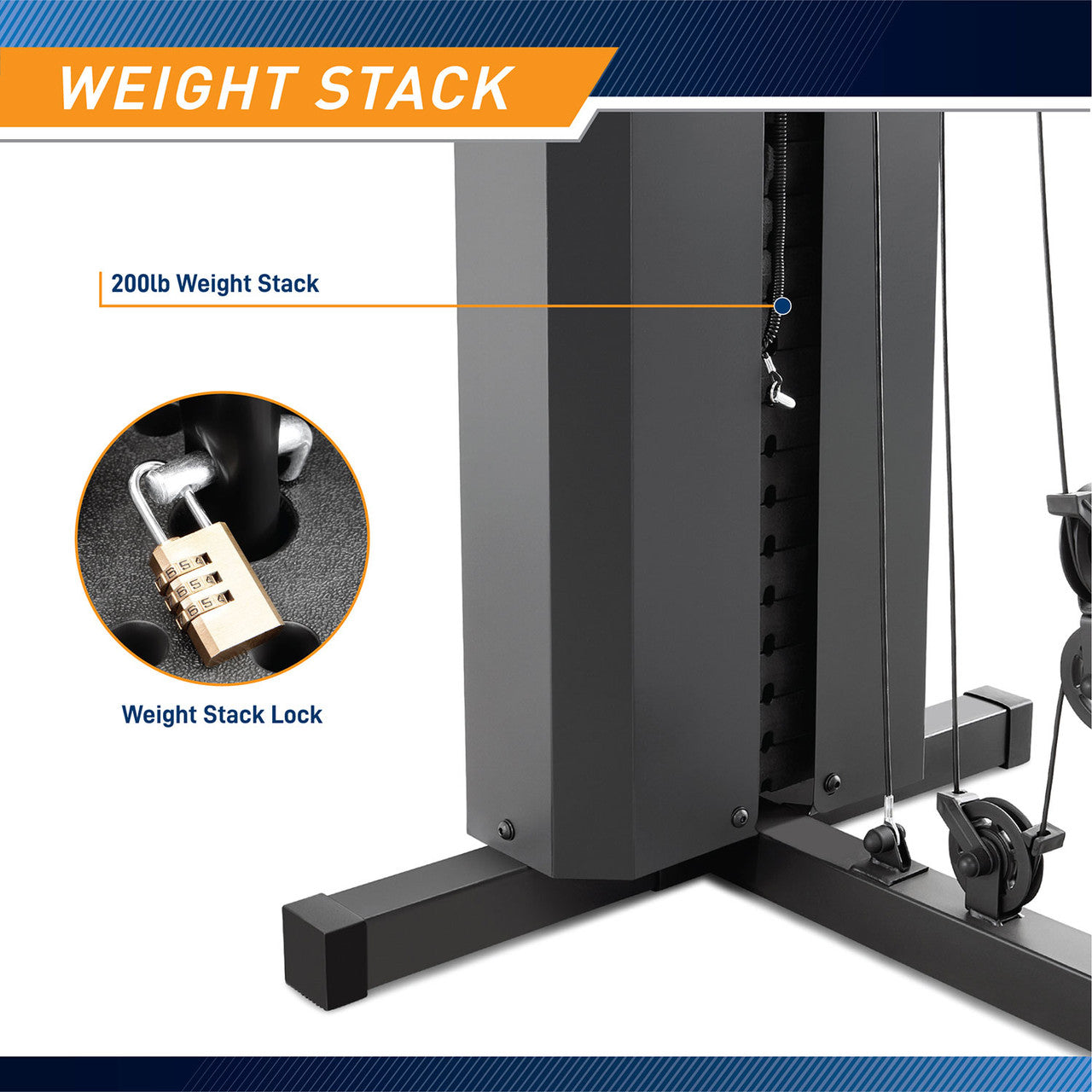 Marcy Club Stack Home Gym 200lb | MKM-81010