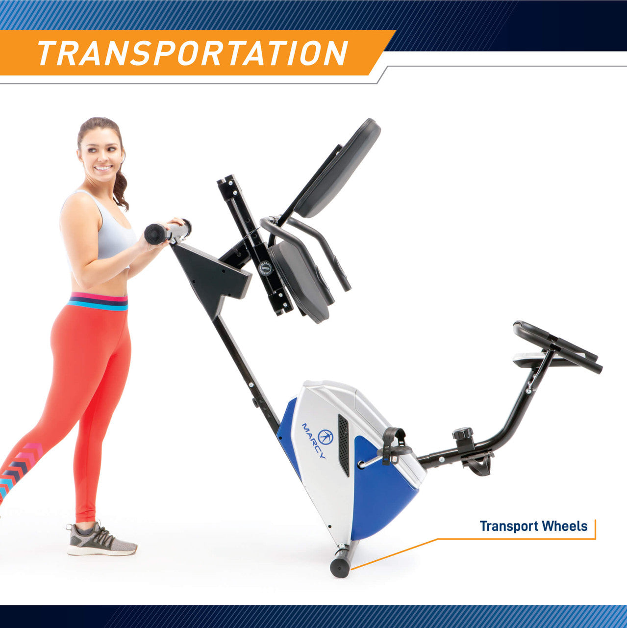 Marcy Magnetic Recumbent Bike  ME-1019R - Infographic - Transportation