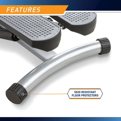 Marcy Mini Stepper with Assist Handles and Display MS-95 - Skid Resistant Floor Protectors