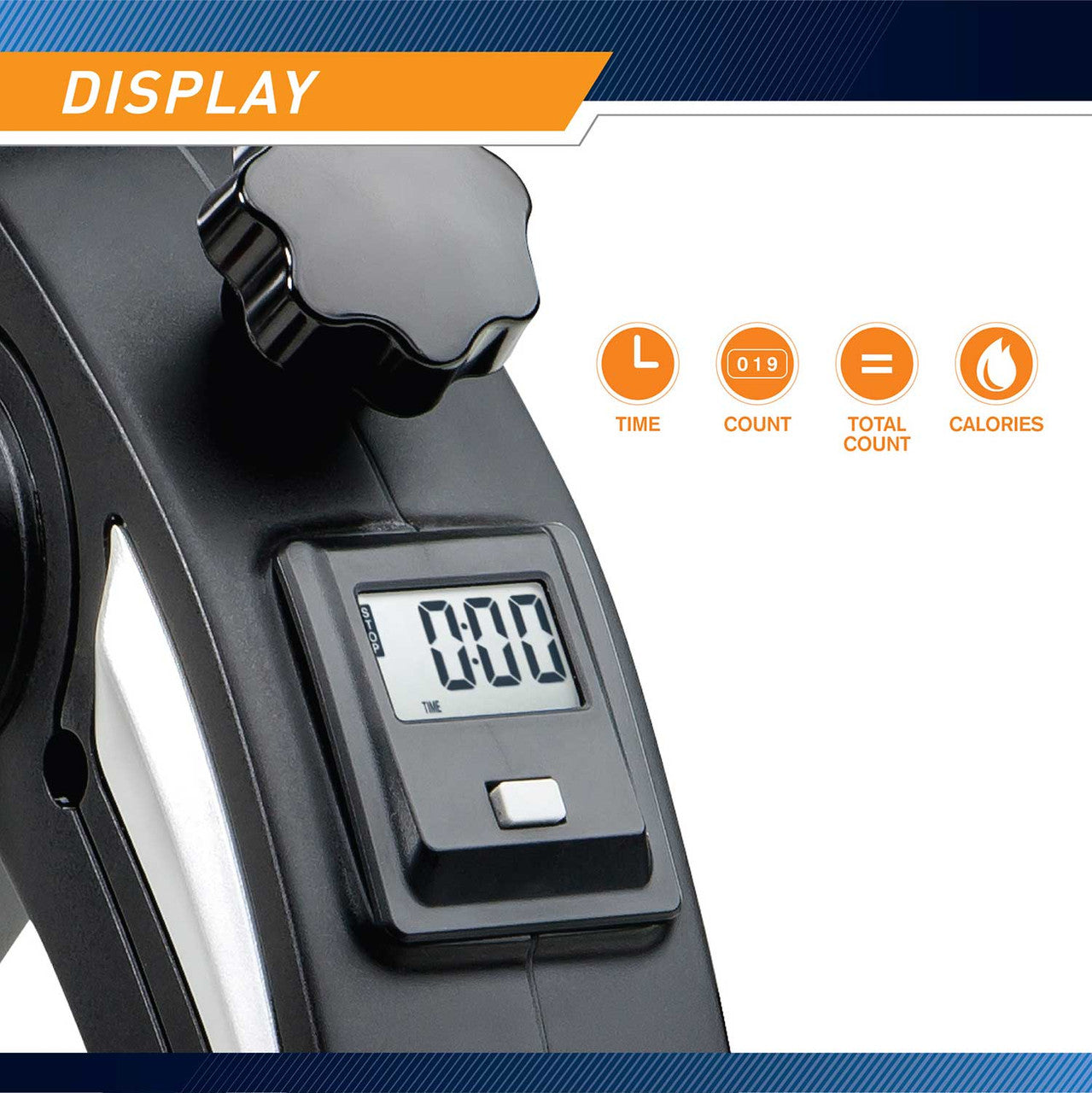 Marcy Portable Mini Magnetic Cardio Cycle for Home Gym and Office Use - NS-914 LCD Display Screen