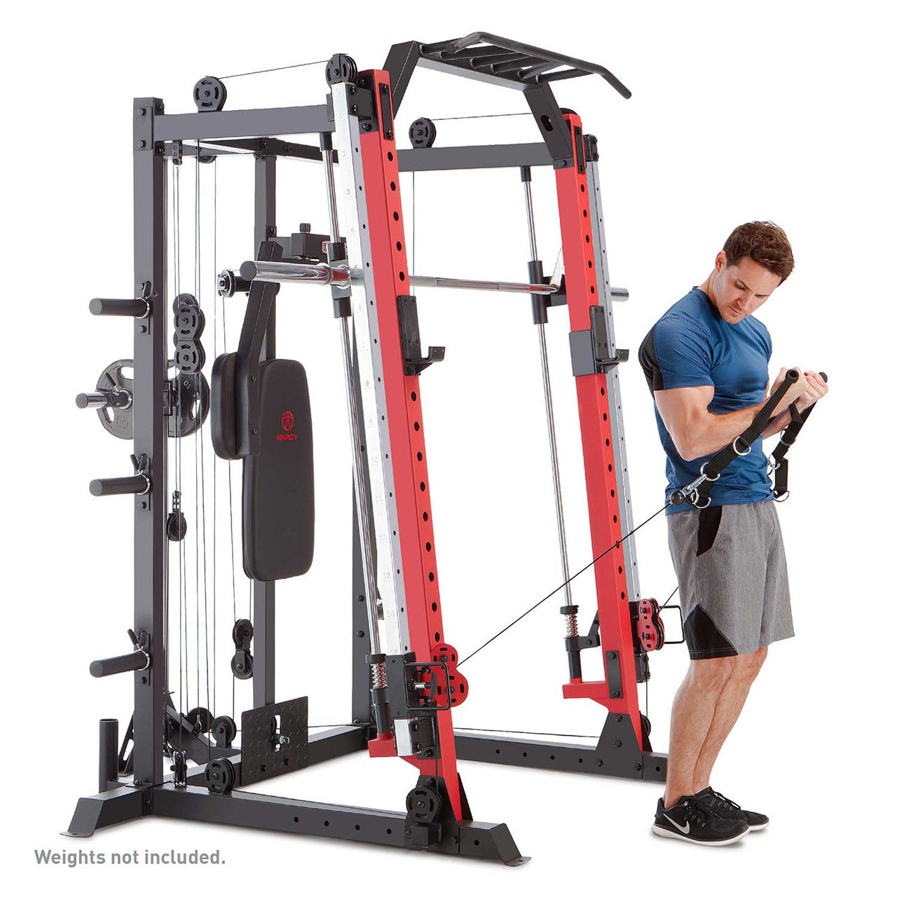 Marcy Smith Machine  Cage System with Pull-Up Bar and Landmine Station  SM-4033 - Upper Pulley