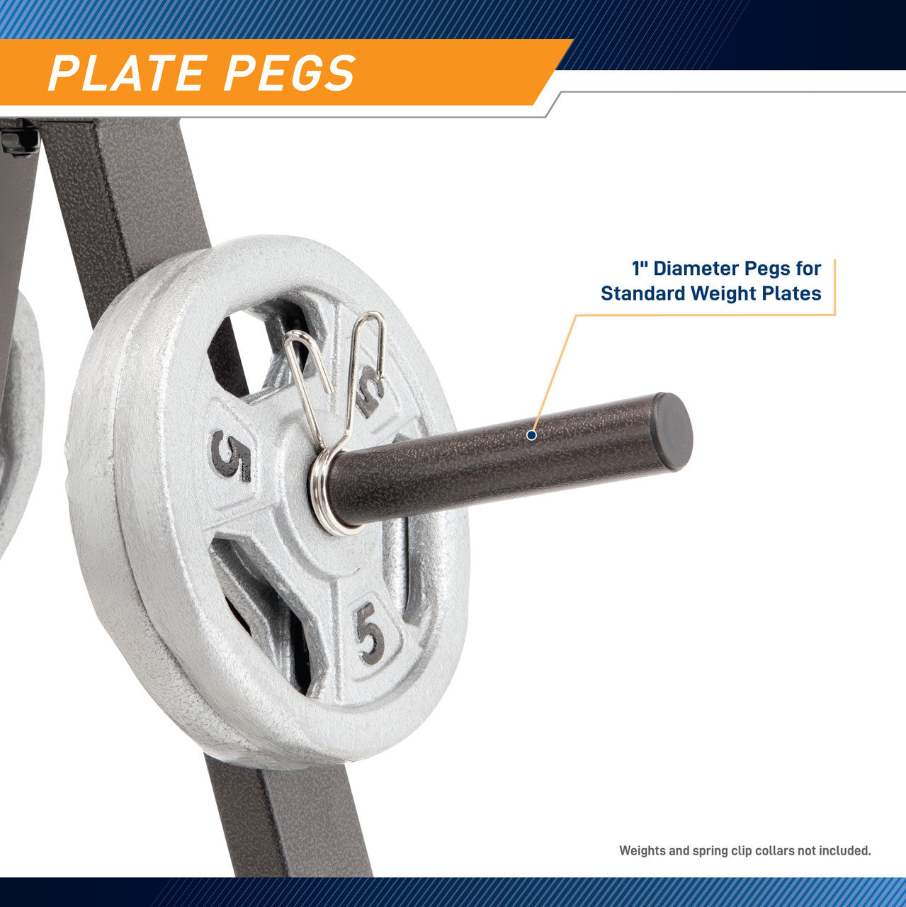 Marcy Standard Weight Plate Tree  - PT-5733 - Infographics - Plate Pegs