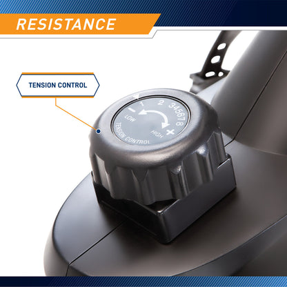 Body Cycle Dual Action Cross Training Recumbent Exercise Bike with Arm Exercisers  Marcy Pro JX-7301 - Resistance Knob Infographic