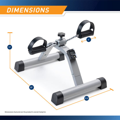 Mini Pedal Exercise Cycle Marcy NS-912 - Infographic - Dimensions