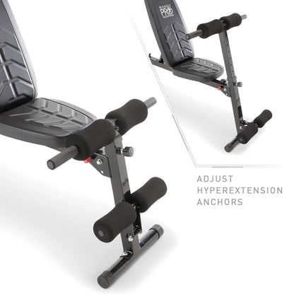 Multi-Position Utility Bench with Adjustable Hyper-Extension Anchor  PM-4880 Marcy - Adjustable Anchors
