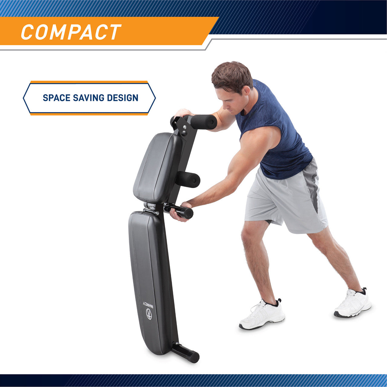 Best Workout Multi-Utility Weight Bench SB-10115 compact design is a space spacing benefit 