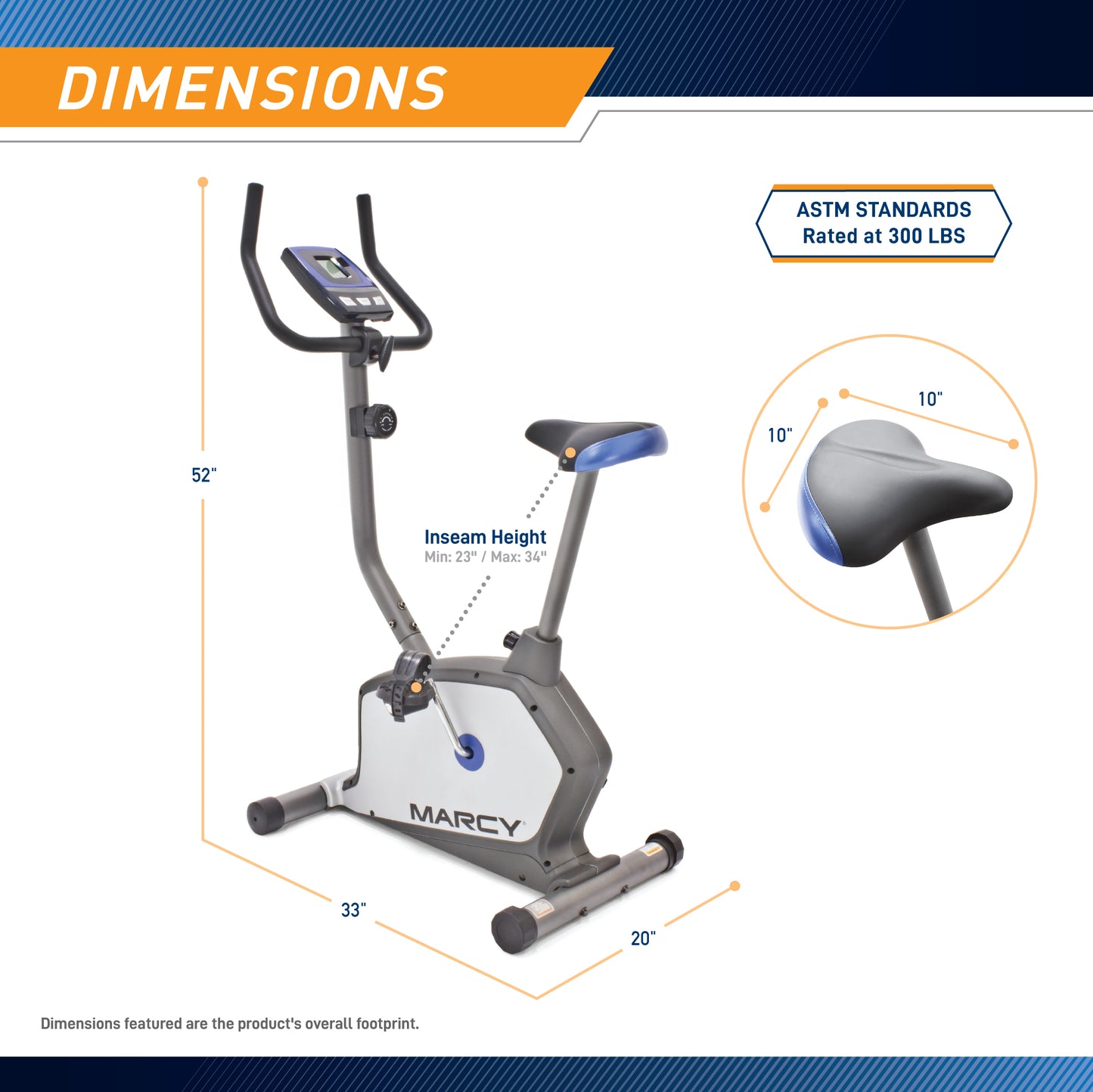 Marcy Magnetic Resistance Upright Bike | NS-1201U