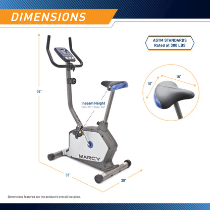 Marcy Magnetic Resistance Upright Bike | NS-1201U