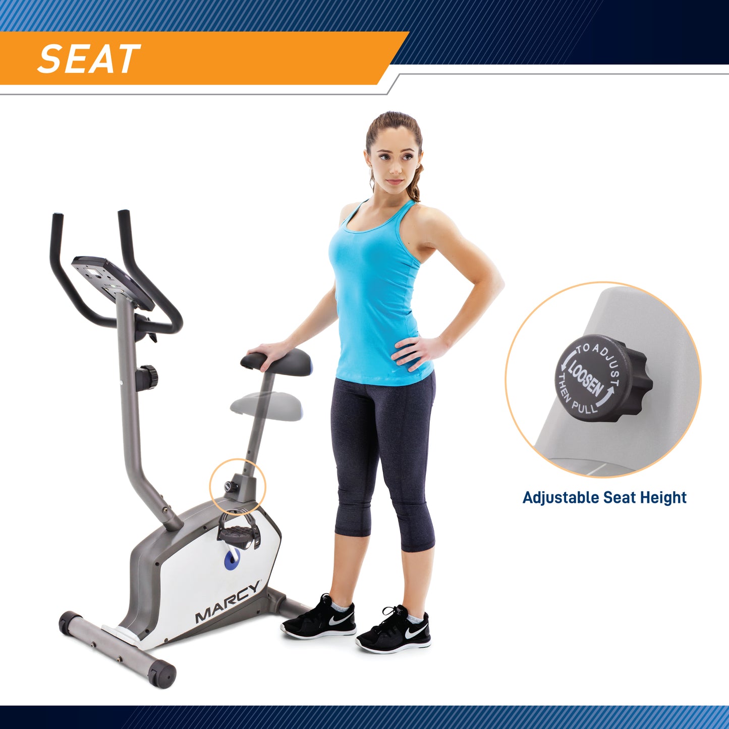 Marcy Magnetic Resistance Upright Bike | NS-1201U