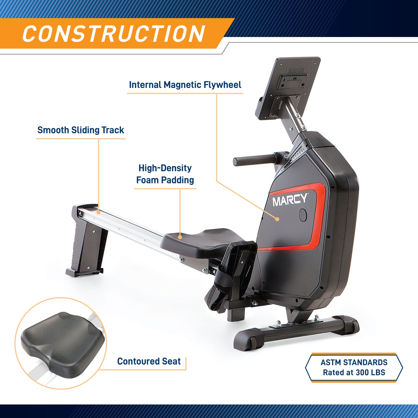 Marcy Foldable Magnetic Rowing Machine | NS-6002RE