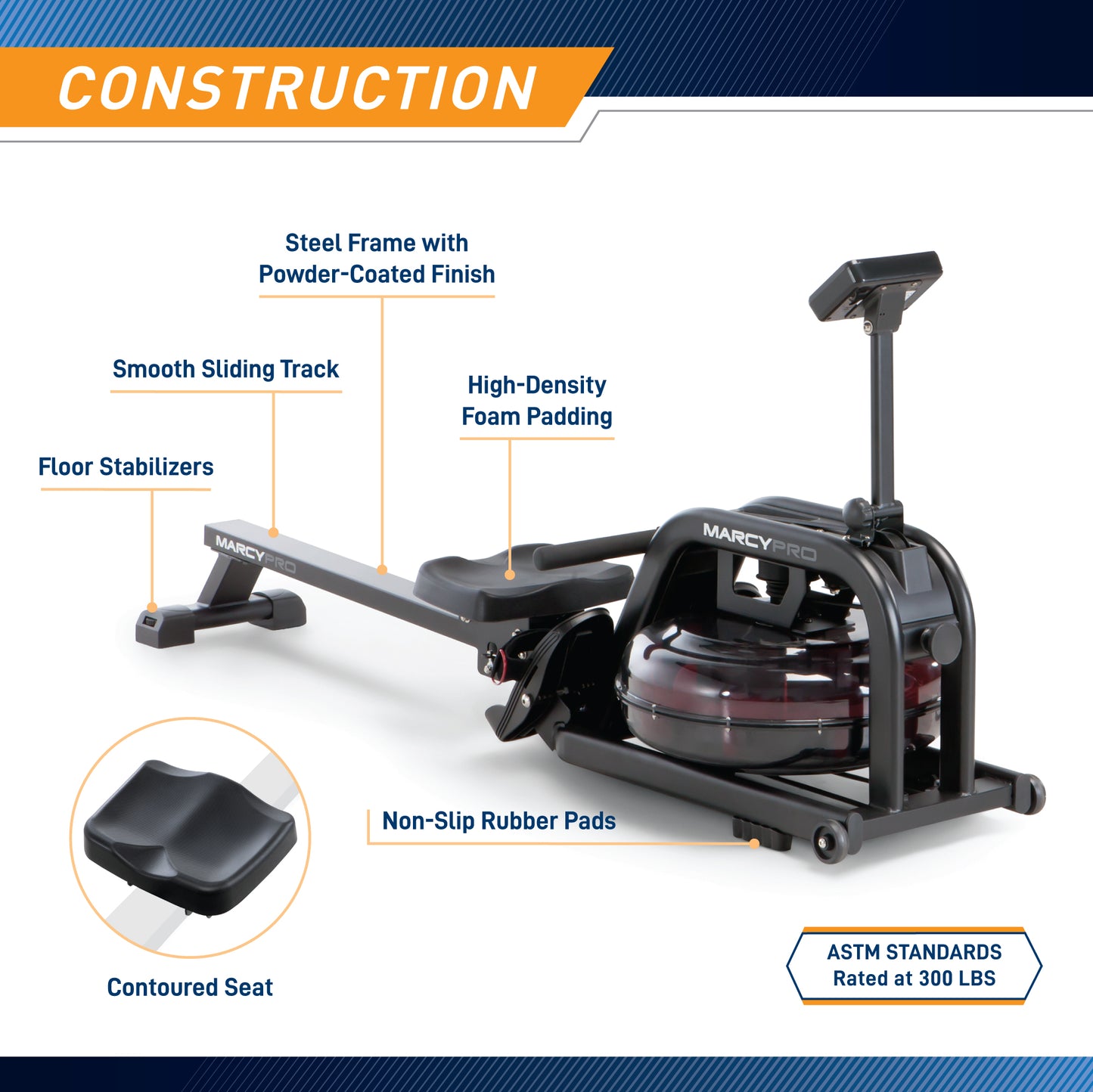 Marcy Water Rower Machine | NS-6070RW