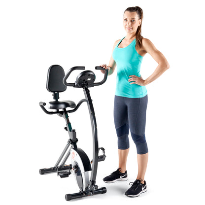 Marcy Foldable Exercise Bike with High Back Seat NS-653