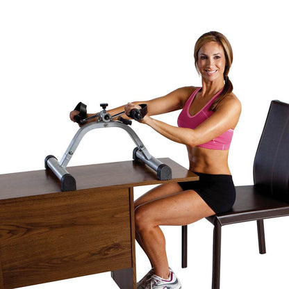 The Mini Pedal Exercise Cycle Marcy NS-912 can be used on top of a desk for an upper body workout