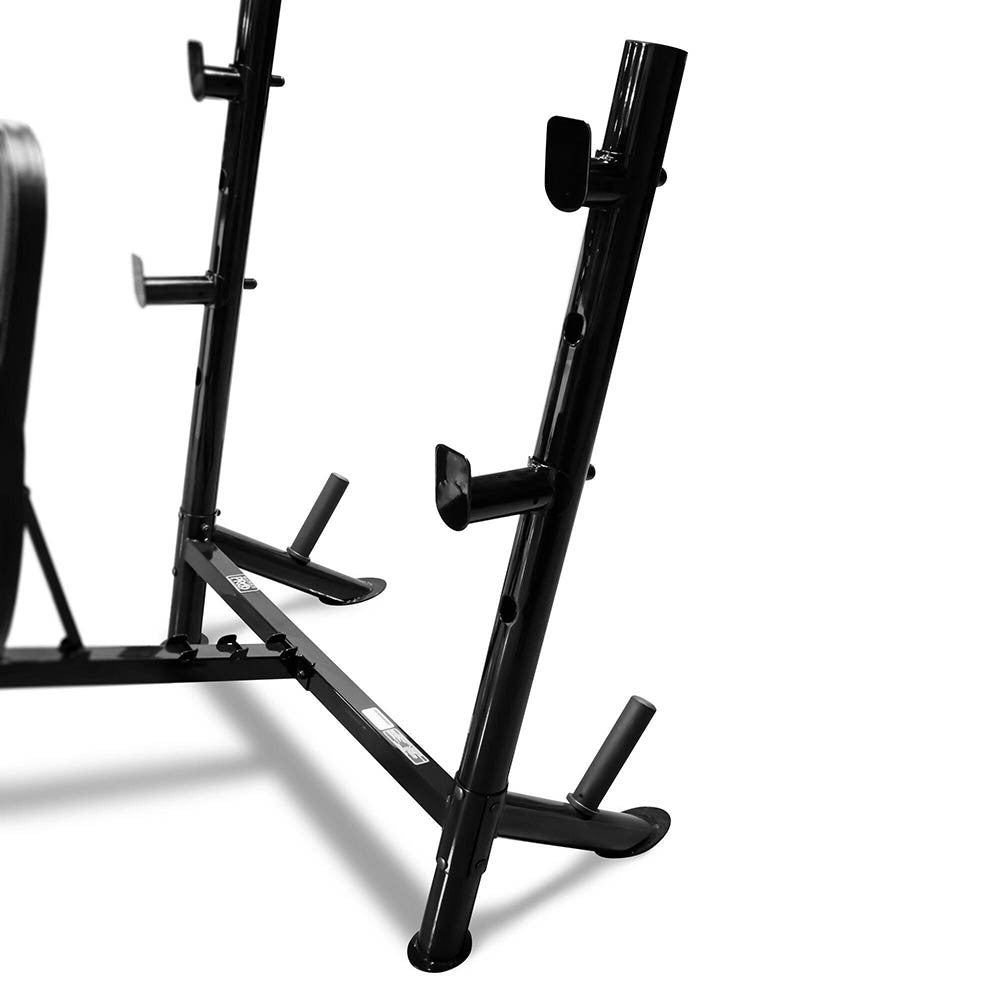 The Marcy Pro Mid Size Bench | PM-767 has multiple bar catches for varied workouts