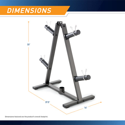 Marcy A-Frame Olympic Weight Plate Tree & Vertical Bar Holder | PT-5740