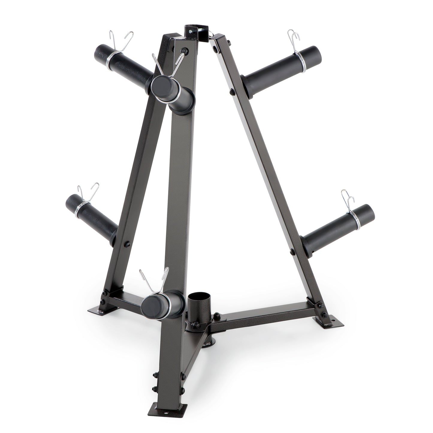 Marcy 6-Peg Olympic Weight Plate Tree and Vertical Bar Holder | PT-5757